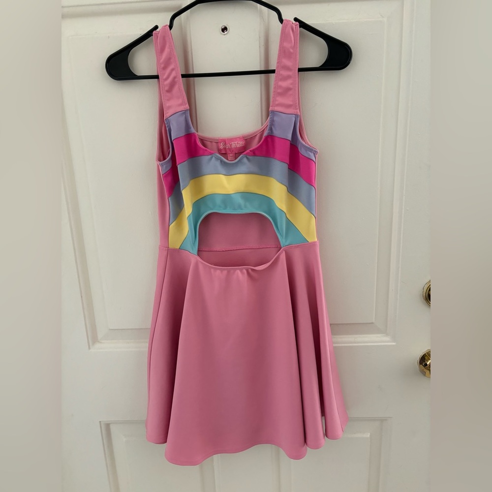 NOT AVAILABLE  LAST CHANCE! DONATING Sugar Thrillz rainbow dress EUC